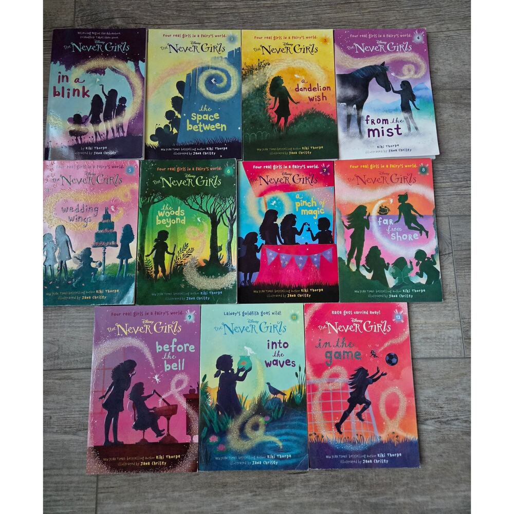 Disney The Never Girls Book Lot (Books 1-9, 11-12) by Kiki Thorpe